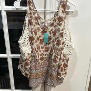 Boho Floral Crochet Tank Top